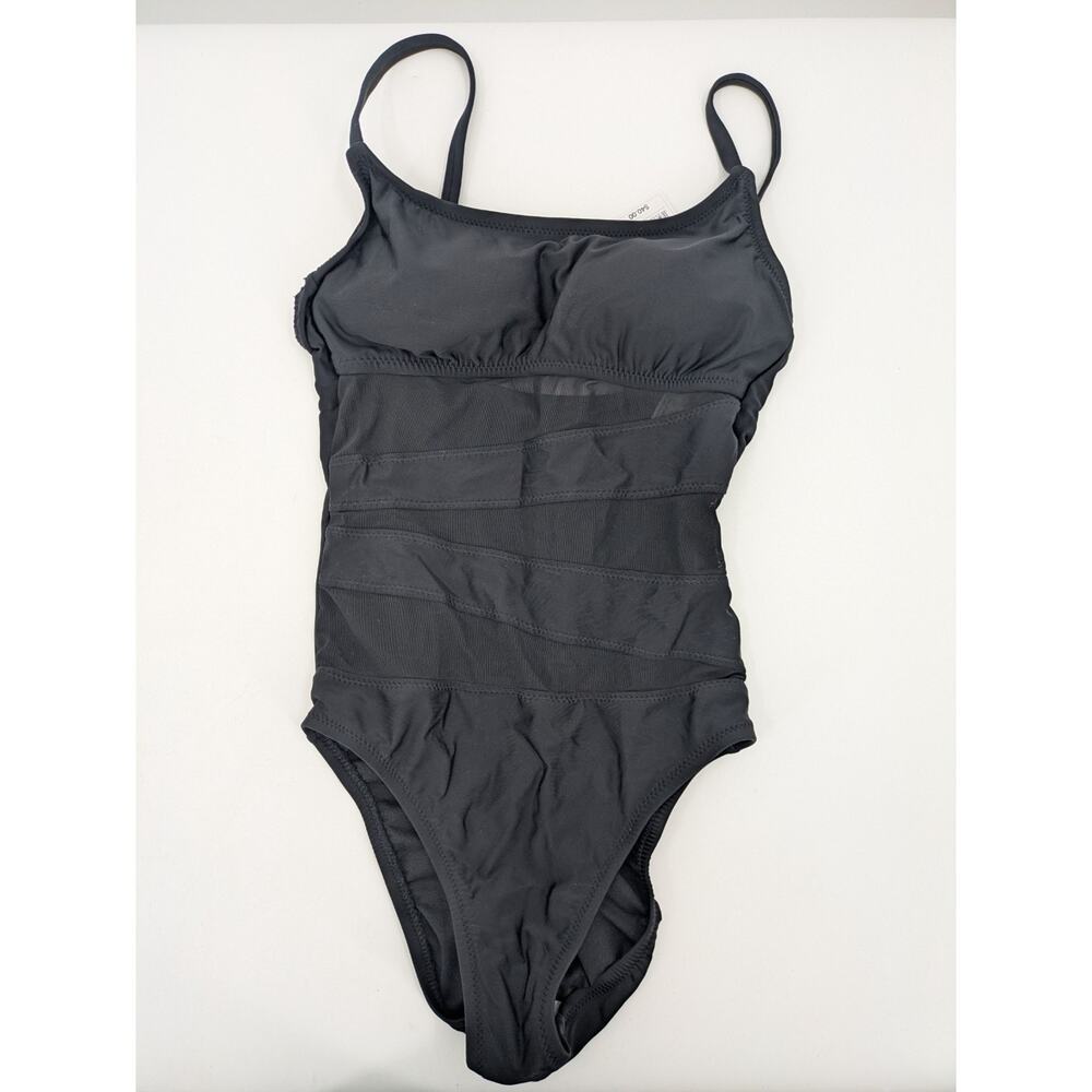 Women’s Shade & Shore Black One Piece Size S Bathing Swimsuit Padded NWT - Picture 2 of 5